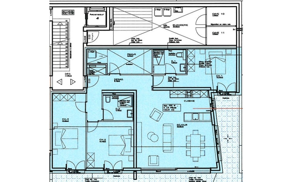 Plan appartement R0A2 – RDC bâtiment A